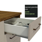 Mueble de Cocina 60 cm 3 Cajones Marrón/Crema Agata Madesa