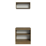 Mueble Integral Multiuso Garaje 80cm Marrón/Blanco