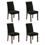 Conjunto de Comedor con Encimera Vidrio 4 Sillas Marrón/Oxford Reale Madesa