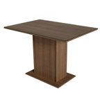 Conjunto de Comedor con Encimera Vidrio 4 Sillas Marrón/Beige Camelia Madesa
