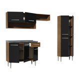 Cocina Integral 229cm con Fregadero Marrón/Negro Emilly 10