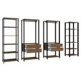 Clóset Modulado 4 Cajones 258cm Marrón/Negro 01 Valencia
