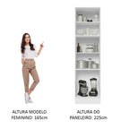 Despensero 60 cm 3 Puertas Blanco/Negro Lux Madesa
