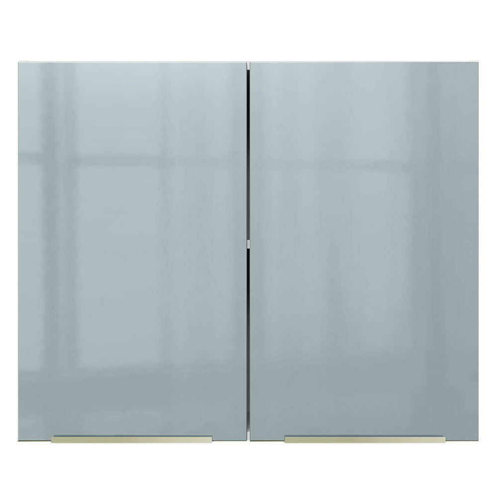 Gabinete Superior 80 cm 2 Puertas Blanco/Gris Lux Madesa