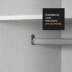 Clóset Soltero Dallas 2 Puertas Correderas con Espejo 2 Cajones Blanco