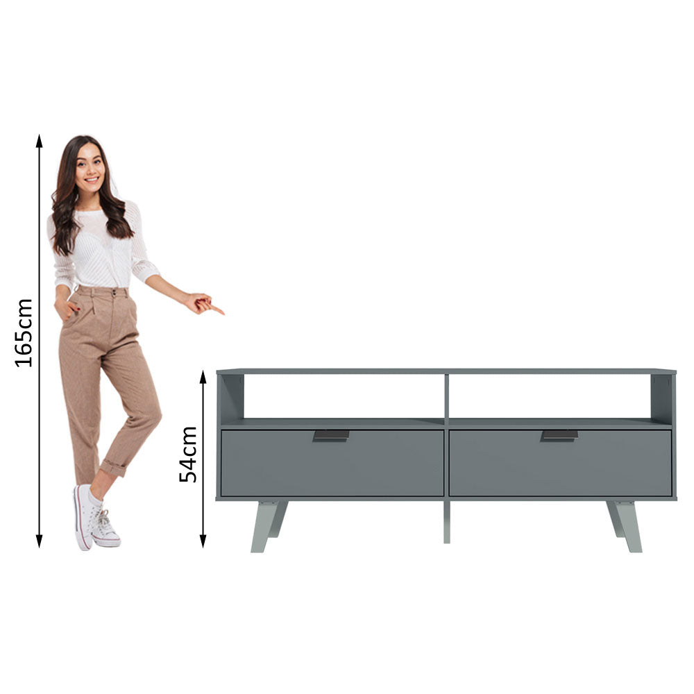 Mueble para TV hasta 55" con 2 Puertas Gris Oslo