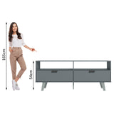 Mueble para TV hasta 55" con 2 Puertas Gris Oslo