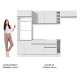 Cocina Integral 290 cm Blanco Safira 14