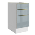 Gabinete Bajo 40 cm 3 Cajones Sin Encimera Blanco/Gris Lux Madesa