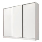 Clóset Matrimonial 231 cm 3 Puertas Corredizas 4 Cajones 100% MDF Blanco Royale Madesa