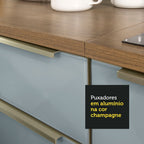 Gabinete Superior 80 cm 2 Puertas Marrón/Gris Lux Madesa