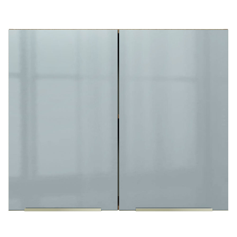 Gabinete Superior 80 cm 2 Puertas Marrón/Gris Lux Madesa