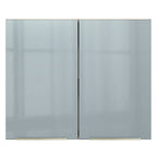 Gabinete Superior 80 cm 2 Puertas Marrón/Gris Lux Madesa