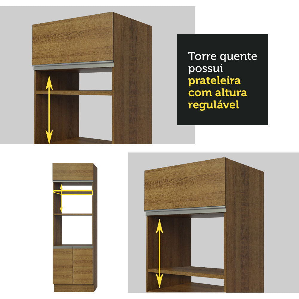 Cocina Integral 290cm Marrón/Marrón Vicenza 02