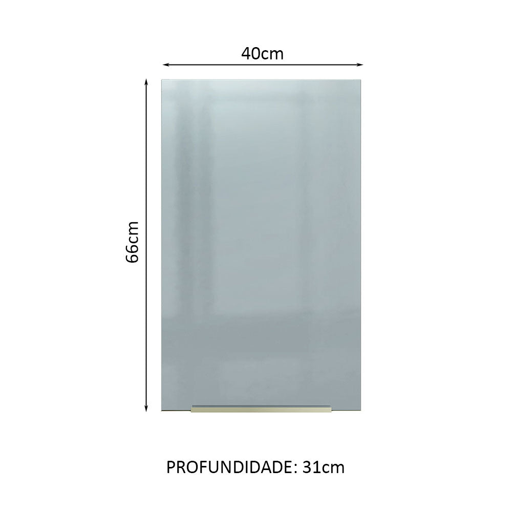 Gabinete Superior 40 cm 1 Puerta Marrón/Gris Lux Madesa 01