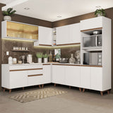 Cocina Integral Esquinera 452cm Blanco Reims Madesa 01