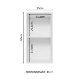 Gabinete Superior 35 cm 1 Puerta Lux Blanco/Gris