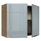 Gabinete Superior 80 cm 2 Puertas Marrón/Gris Lux Madesa