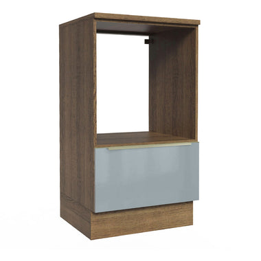 Gabinete Bajo para Horno 60 cm 1 Puerta Marrón/Gris Lux Madesa