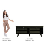 Mueble para TV Hasta 65'' Udine con Patas Negro