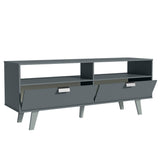 Mueble para TV hasta 55" con 2 Puertas Gris Oslo