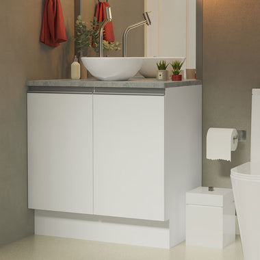 Gabinete para Baño 80cm 2 Puertas Blanco Madesa