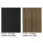 Clóset Soltero 117 cm 2 Puertas Corredizas 2 Cajones Negro/Marrón Dallas Madesa