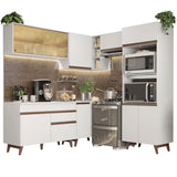 Cocina Integral Esquinera 402cm Blanco Reims Madesa 02