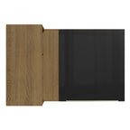 Gabinete Superior Esquinero 166 cm 1 Puerta 3 Nichos Marrón/Negro Lux Madesa