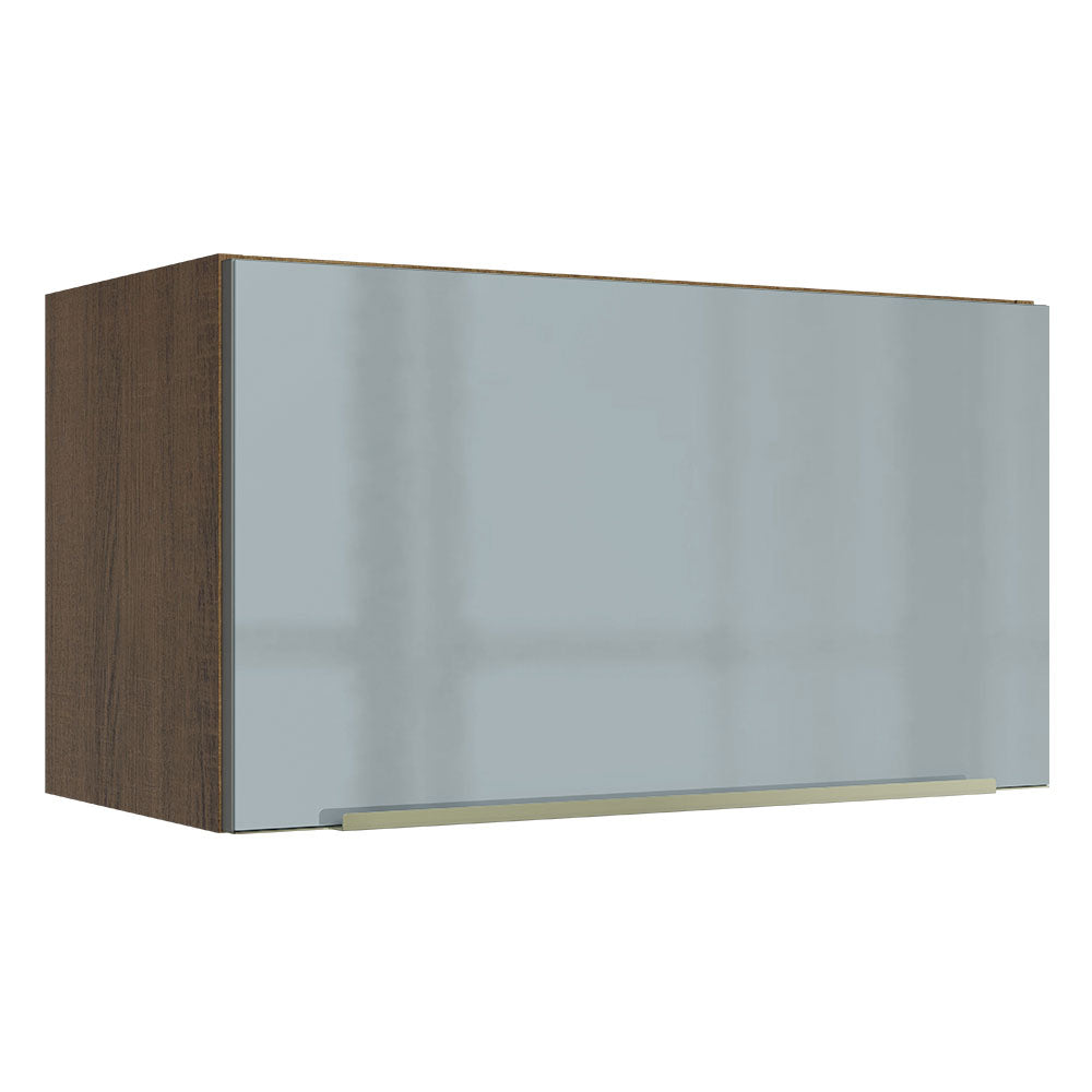 Gabinete Superior 60 cm 1 Puerta Abatible Marrón/Gris Lux Madesa