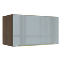 Gabinete Superior 60 cm 1 Puerta Abatible Marrón/Gris Lux Madesa