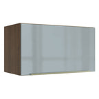 Gabinete Superior 60 cm 1 Puerta Abatible Marrón/Gris Lux Madesa