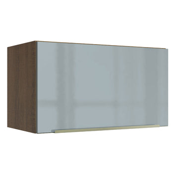 Gabinete Superior 60 cm 1 Puerta Abatible Marrón/Gris Lux Madesa