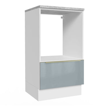 Gabinete Bajo para Horno 60 cm 1 Puerta Blanco/Gris Lux Madesa