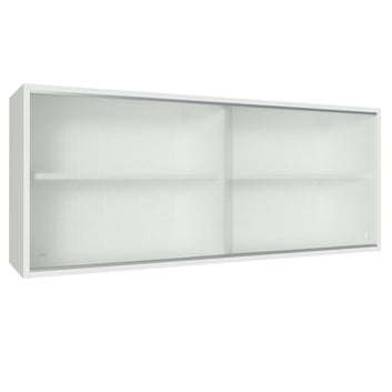 Gabinete Superior 120 cm 2 Puertas Corredizas de Vidrio Blanco Glamy, Reims, Stella, Agata y Lux Madesa