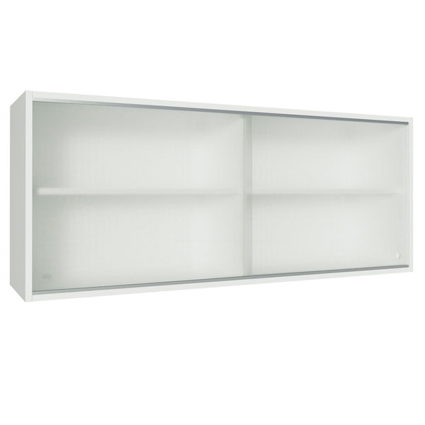 Gabinete Superior 120 cm 2 Puertas Corredizas de Vidrio Blanco Glamy, Reims, Stella, Agata y Lux Madesa