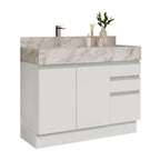 Gabinete para Baño 120cm 2 Puertas 3 Cajones Blanco Madesa