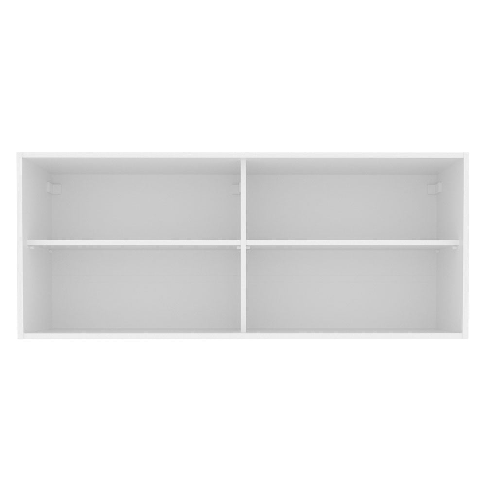 Gabinete Superior 120 cm 2 Puertas Corredizas de Vidrio Glamy, Agata y Reims Blanco