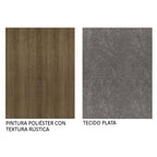Conjunto de Comedor 4 Sillas Marrón/Silver Keila Madesa