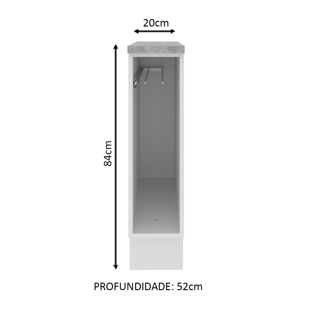 Estante para Paño 20 cm Blanco Glamy y Agata Madesa