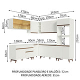 Cocina Integral Esquinera 452cm Blanco Reims Madesa 01