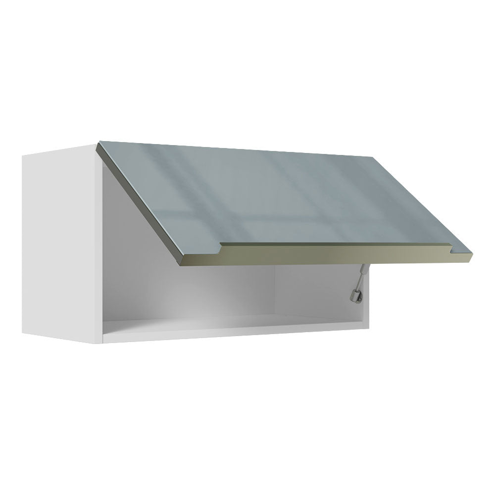 Gabinete Superior 60 cm 1 Puerta Abatible Blanco/Gris Lux Madesa