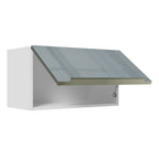 Gabinete Superior 60 cm 1 Puerta Abatible Blanco/Gris Lux Madesa