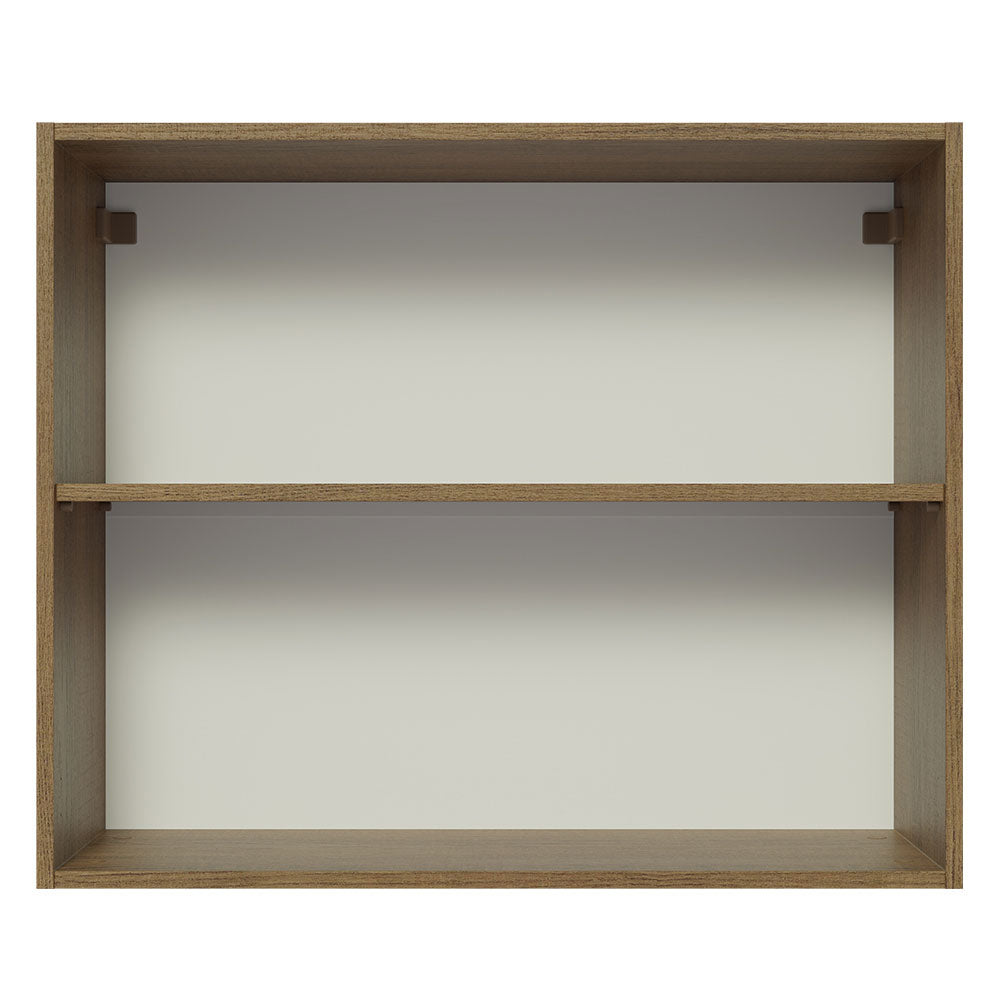 Gabinete Superior 80 cm 2 Puertas Marrón/Negro Lux Madesa