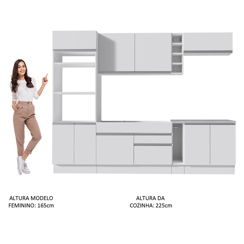 Cocina Integral 290 cm Blanco Vicenza 12