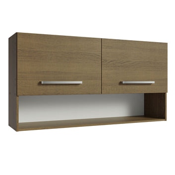 Gabinete Superior 105 cm 2 Puertas 1 Nicho Marrón Emilly Madesa
