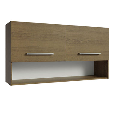 Gabinete Superior 105 cm 2 Puertas 1 Nicho Marrón Emilly Madesa
