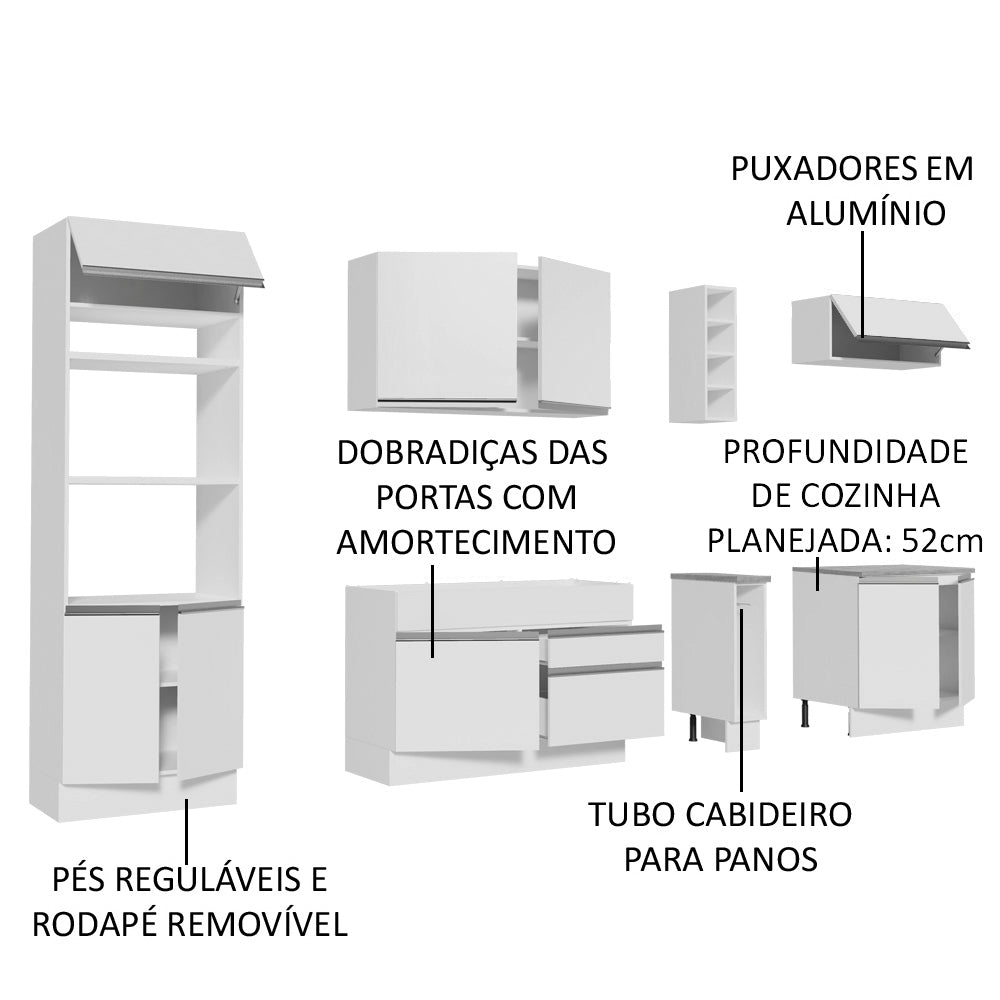 Cocina Integral 290 cm Blanco Vicenza