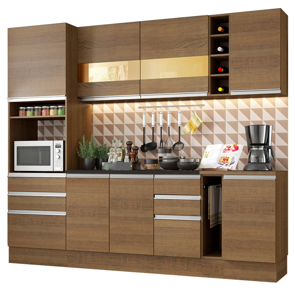 Cocina Integral 240 cm Marrón Lazio 02