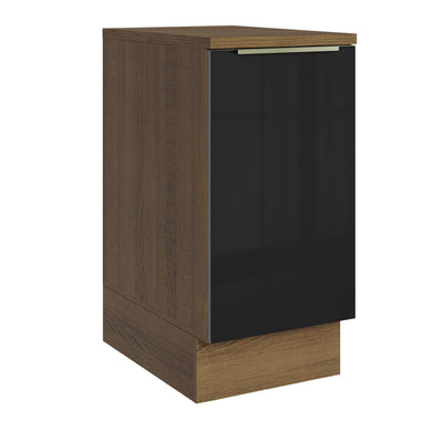 Gabinete Bajo 40 cm 1 Puerta Marrón/Negro Lux Madesa